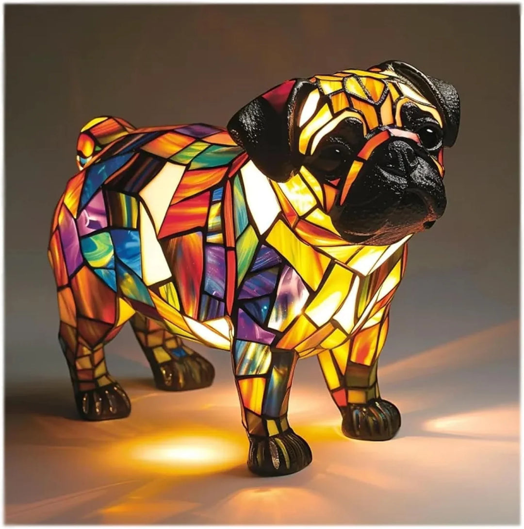 SPIKE | MAGISK COLOURED GLASS DOG LAMP