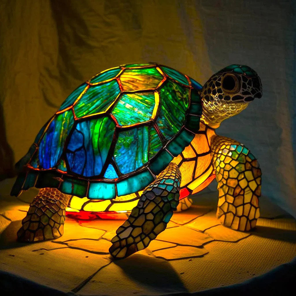 SAMMY | MAGISK COLOURED GLASS TURTLE LAMP