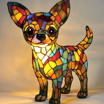 CHOUPETTE | MAGISK DOG LAMP IN COLOURED GLASS