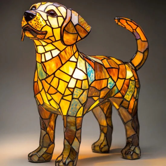 HUNTER | MAGISK DOG LAMP IN COLOURED GLAS