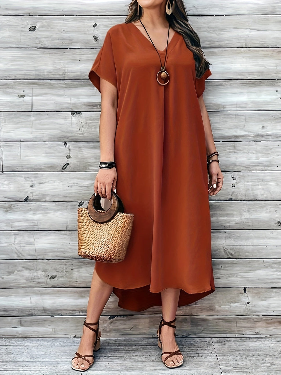 HAILEY | ROBE À COL EN V