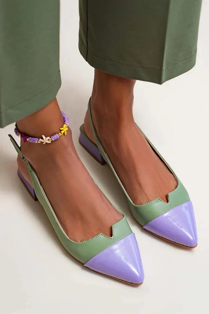 VITTORIA™ | ELEGANT BALLET FLATS WITH CAP TOE AND TWO-TONE DETAILS FOR A REFINED STYLE
