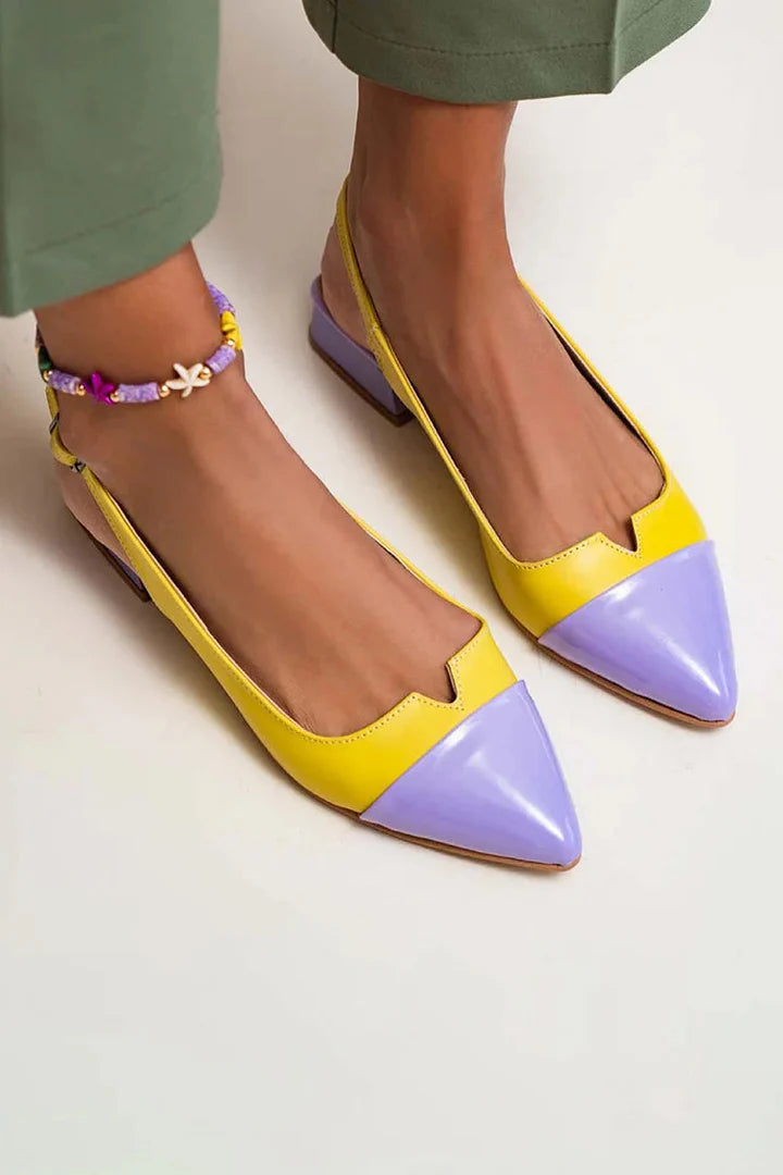 VITTORIA™ | ELEGANT BALLET FLATS WITH CAP TOE AND TWO-TONE DETAILS FOR A REFINED STYLE