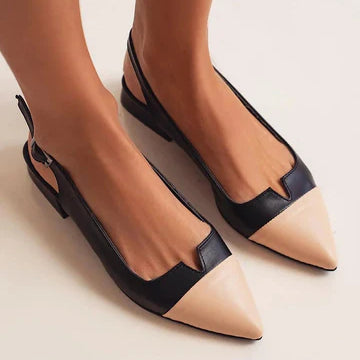 VITTORIA™ | ELEGANT BALLET FLATS WITH CAP TOE AND TWO-TONE DETAILS FOR A REFINED STYLE