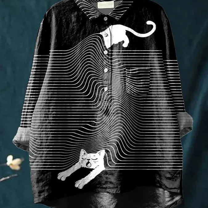 CHLOE™ | CAT PATTERN SHIRT