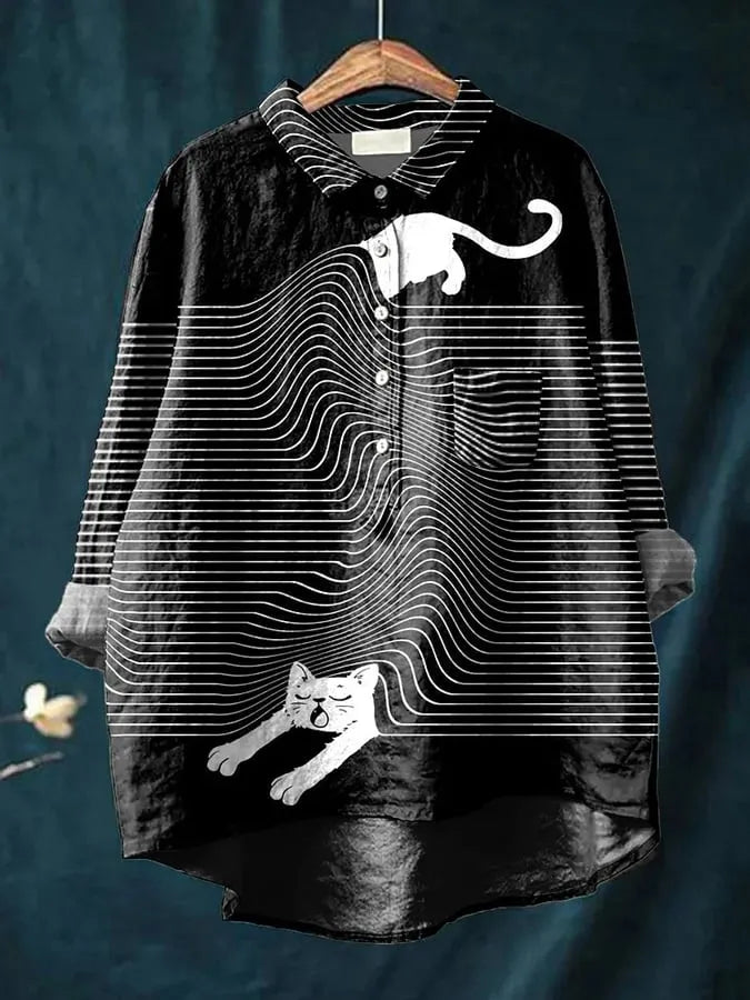 CHLOE™ | CAT PATTERN SHIRT