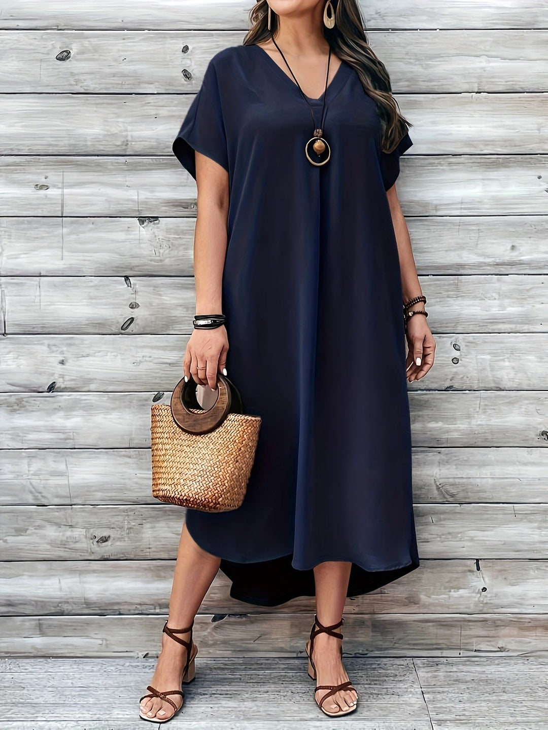 HAILEY | ROBE À COL EN V