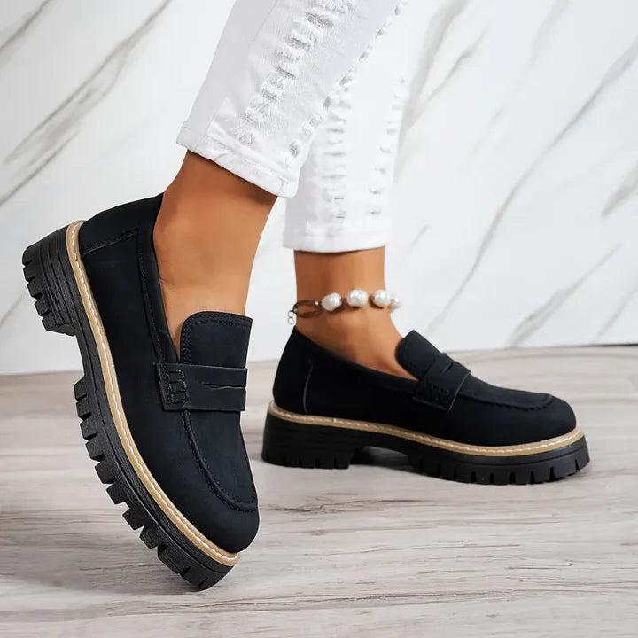 ELISABETTA | COMFORTABLE SUEDE LOAFERS WITH THICK, PADDED SOLE