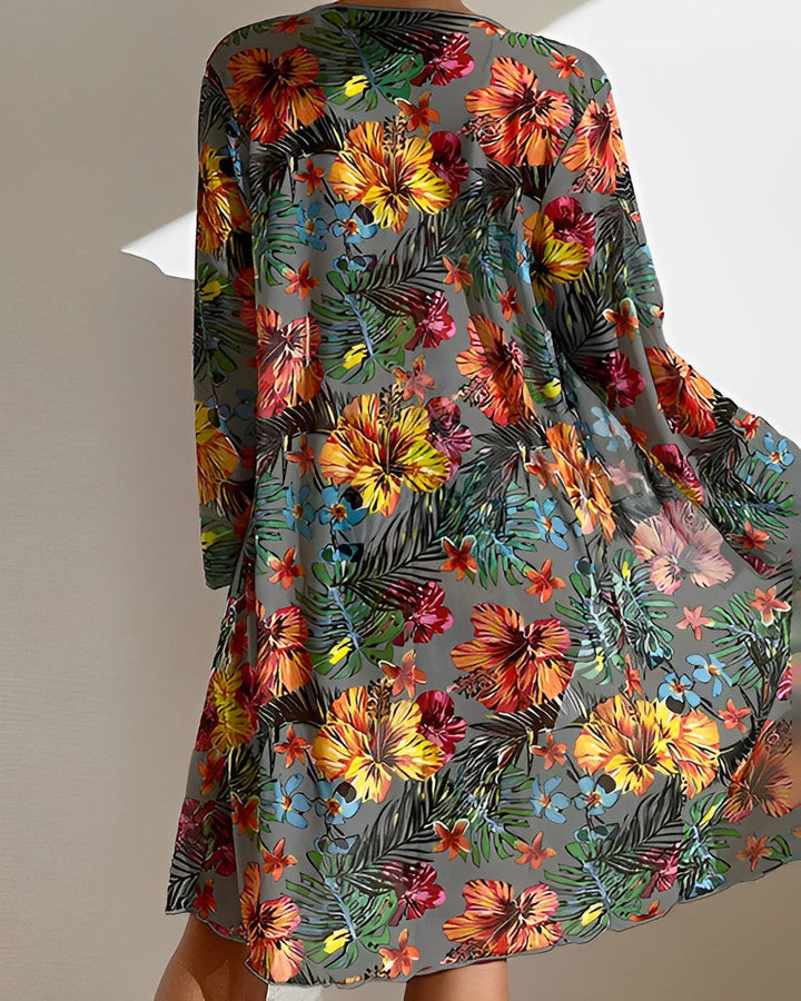 ISLA - ENSEMBLE DE BIKINI À IMPRIMÉ TROPICAL AVEC COUVERTURE