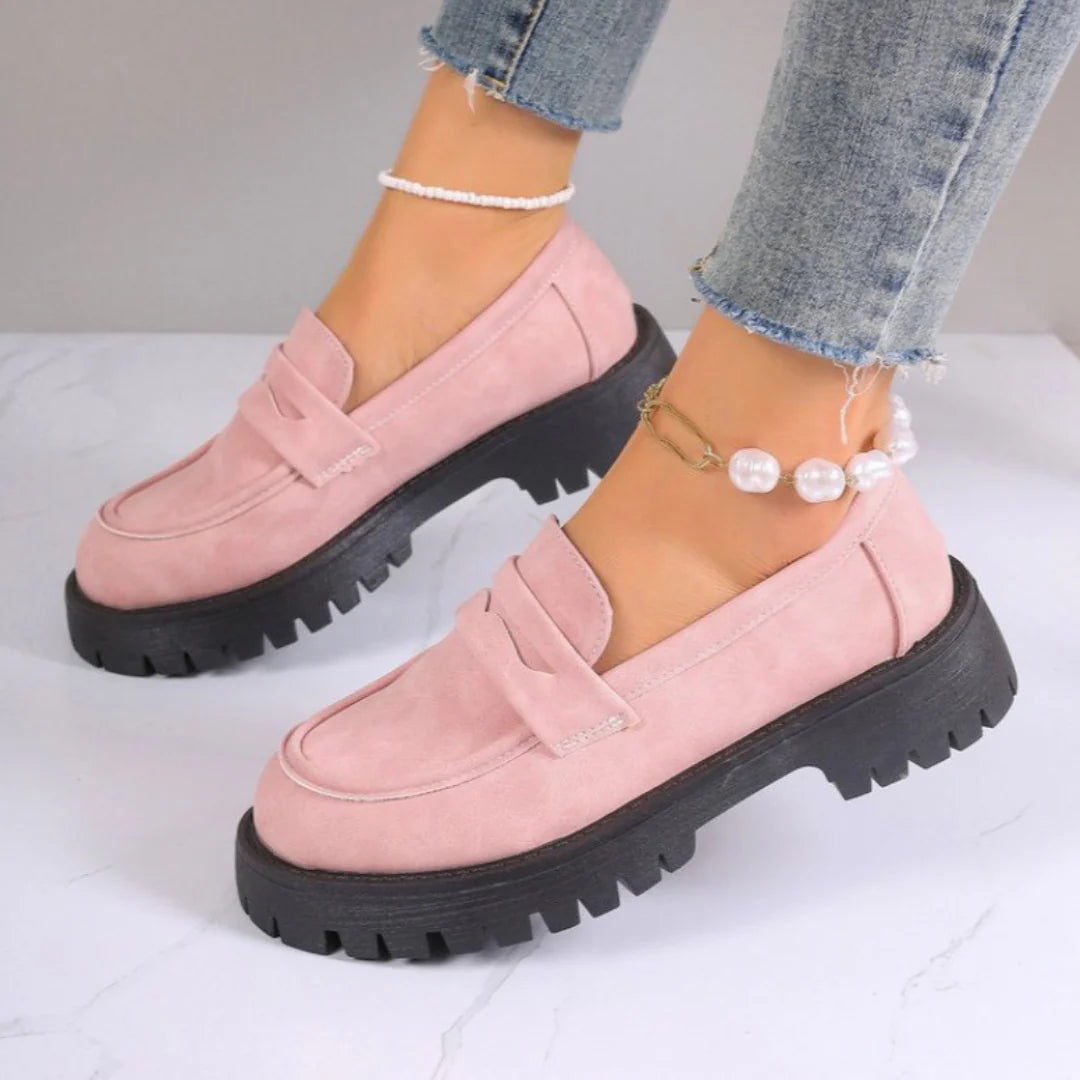 ANA | COMFORTABLE SUEDE LOAFERS WITH THICK, PADDED SOLE