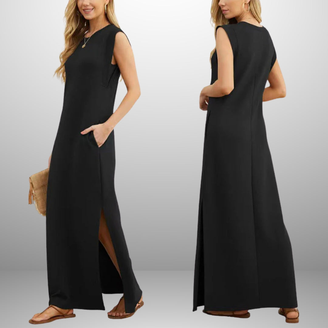 EMMA | ROBE LONGUE FLUIDE ANTI-FROISSE
