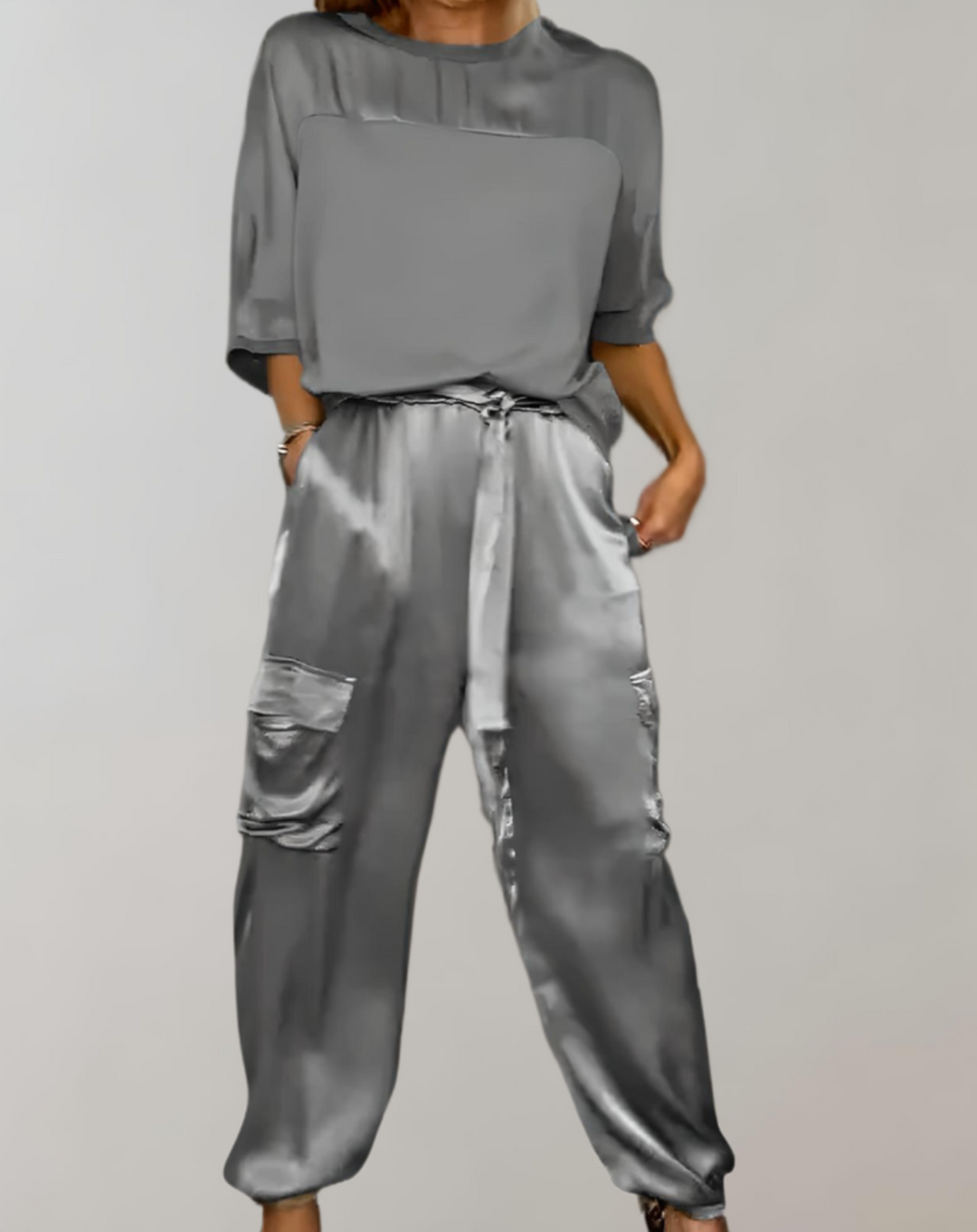 MIRIAM - SILKY CARGO LOUNGE SET