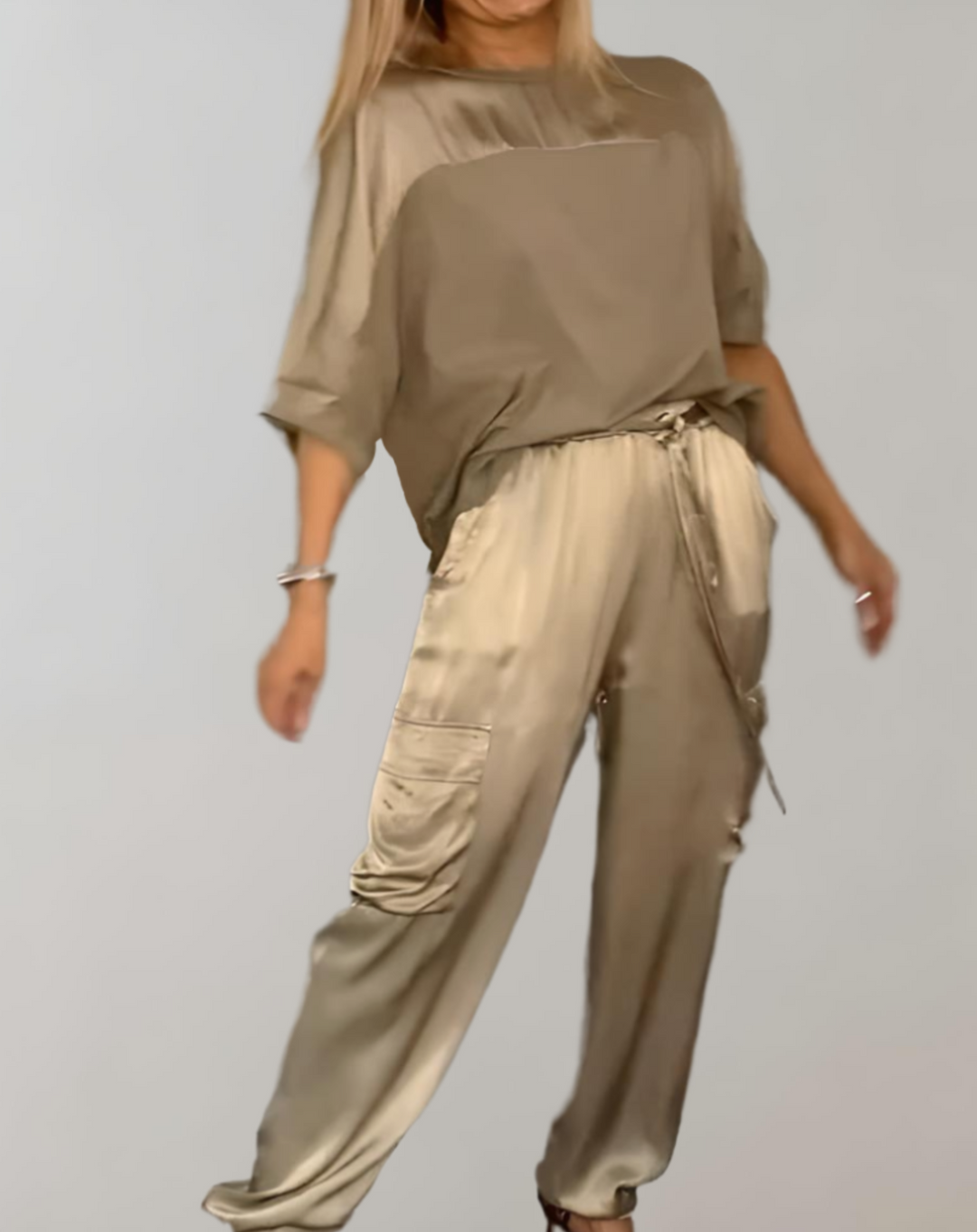 MIRIAM - SILKY CARGO LOUNGE SET