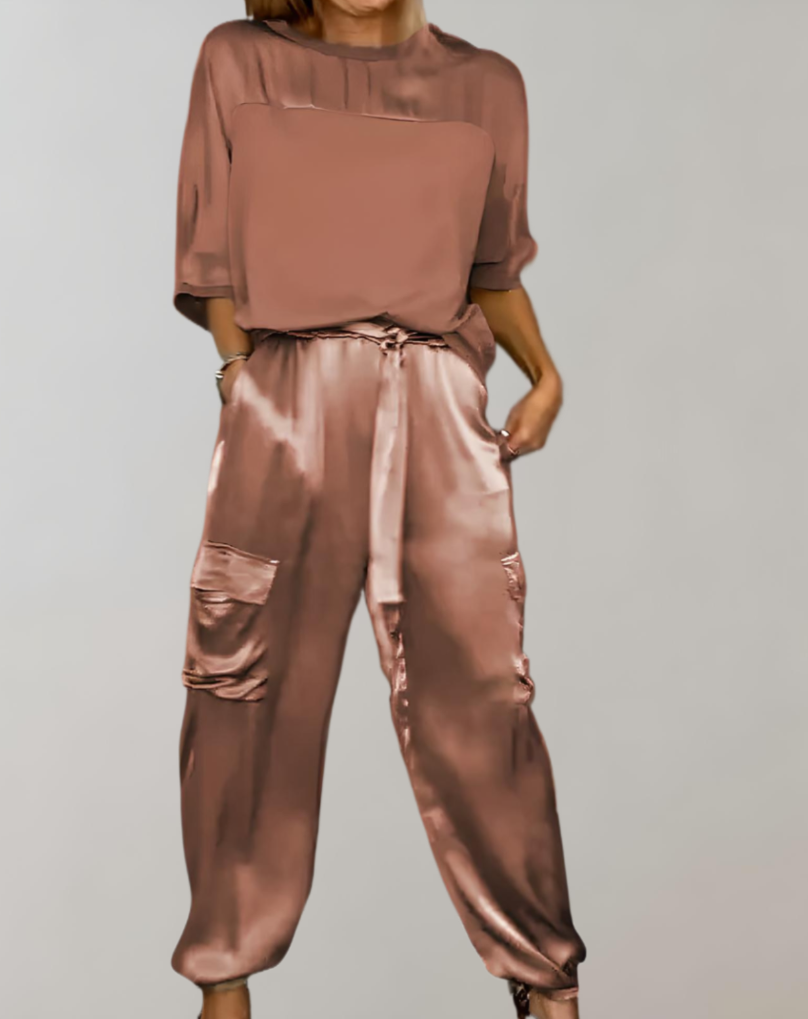 MIRIAM - SILKY CARGO LOUNGE SET