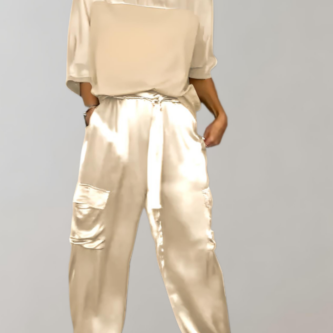 MIRIAM - SILKY CARGO LOUNGE SET