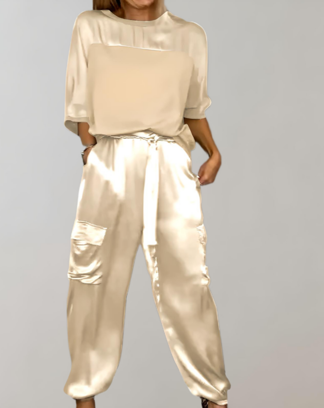 MIRIAM - SILKY CARGO LOUNGE SET
