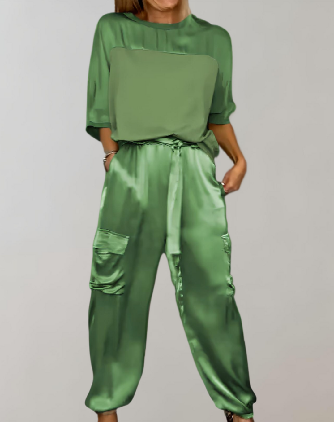 MIRIAM - SILKY CARGO LOUNGE SET