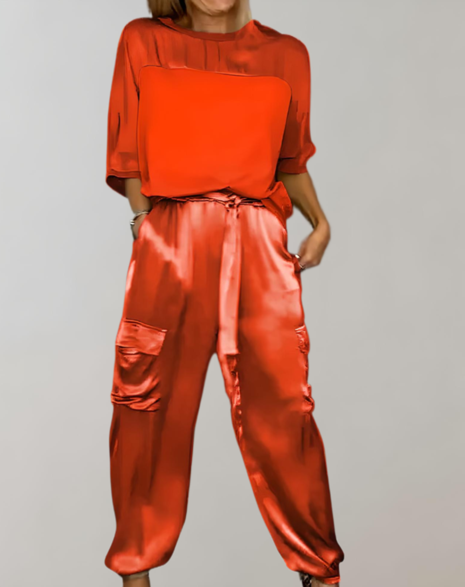 MIRIAM - SILKY CARGO LOUNGE SET