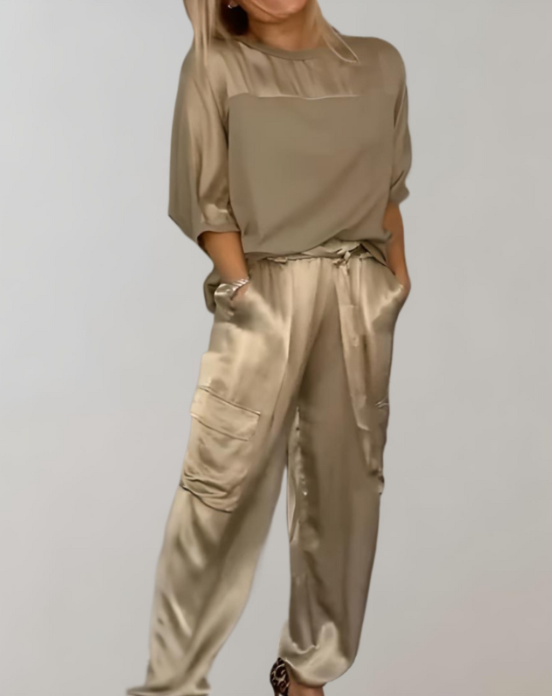 MIRIAM - SILKY CARGO LOUNGE SET