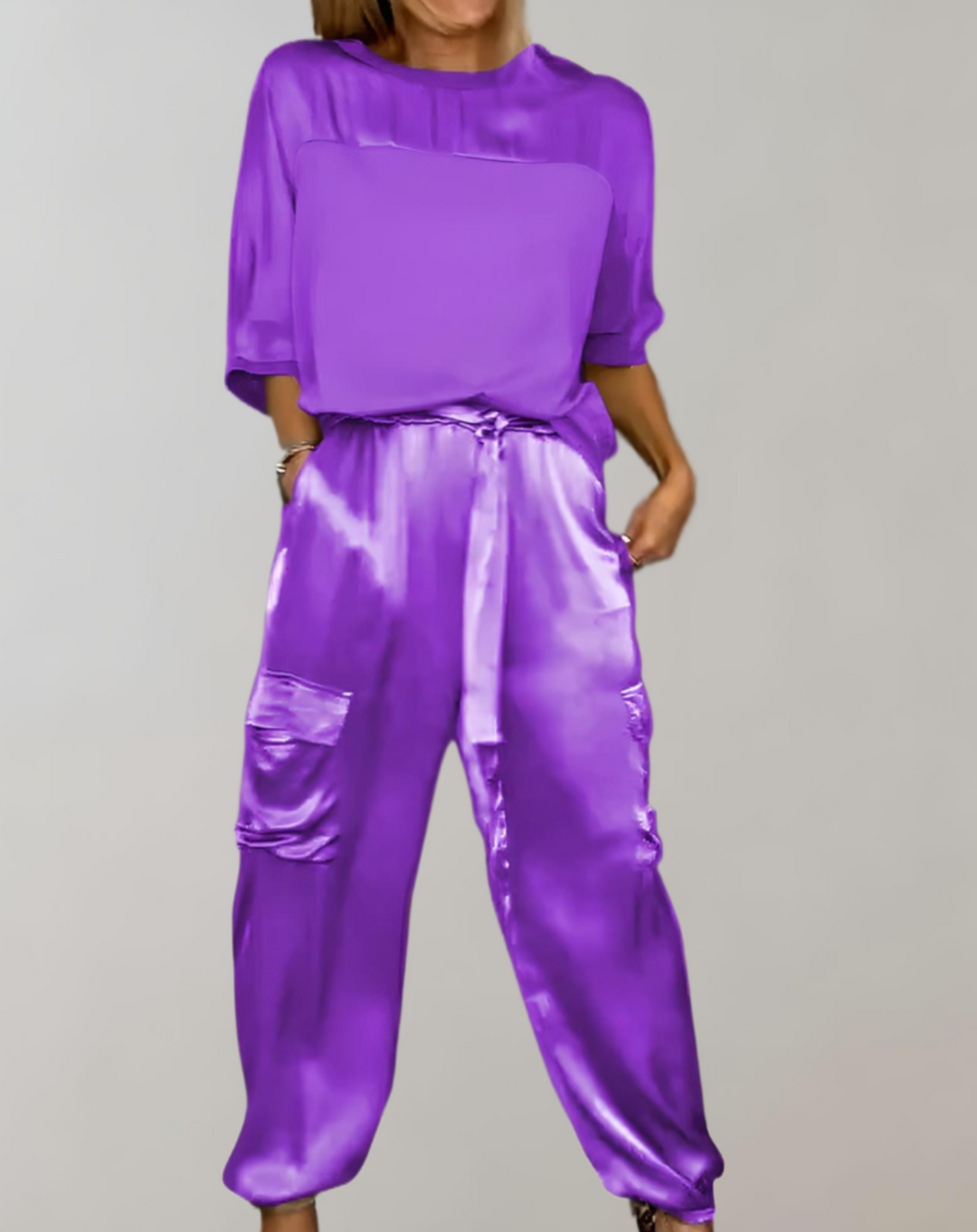MIRIAM - SILKY CARGO LOUNGE SET