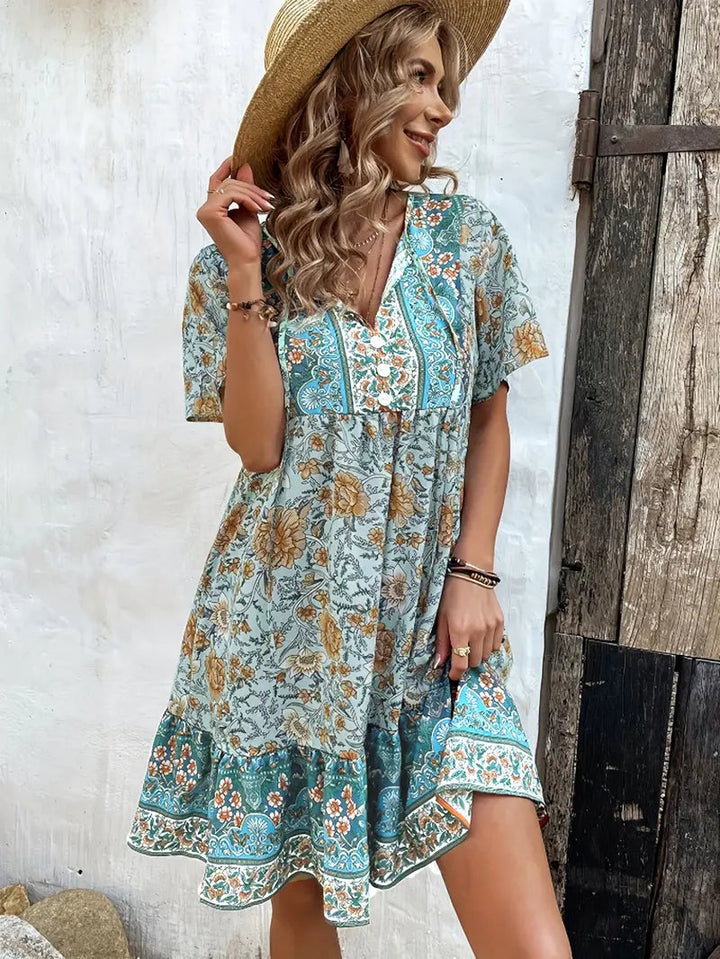 ZARA™ | FLORAL DRESS WITH TIE AT THE BACK