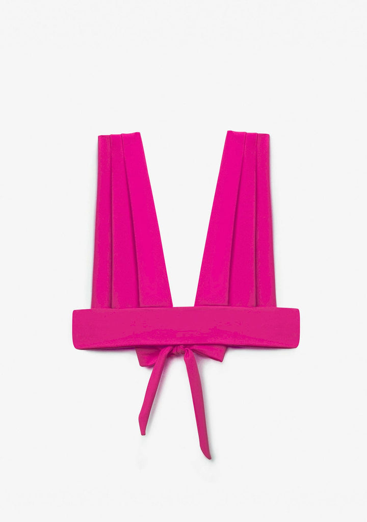 AURA | BIKINI NOIR AVEC HAUT DRAPÉ ET BAS TAILLE HAUTE
