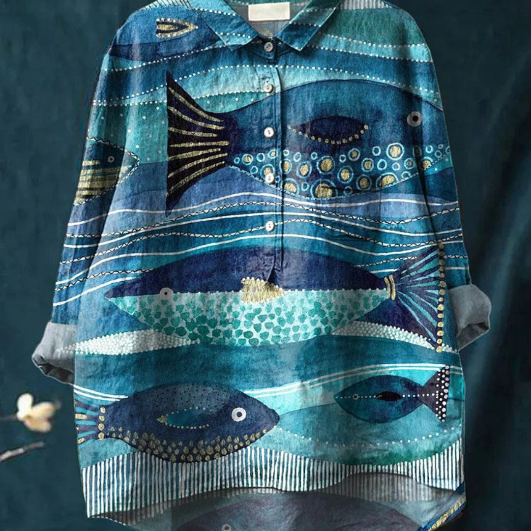 TRACY™ | OCEAN ART SHIRT