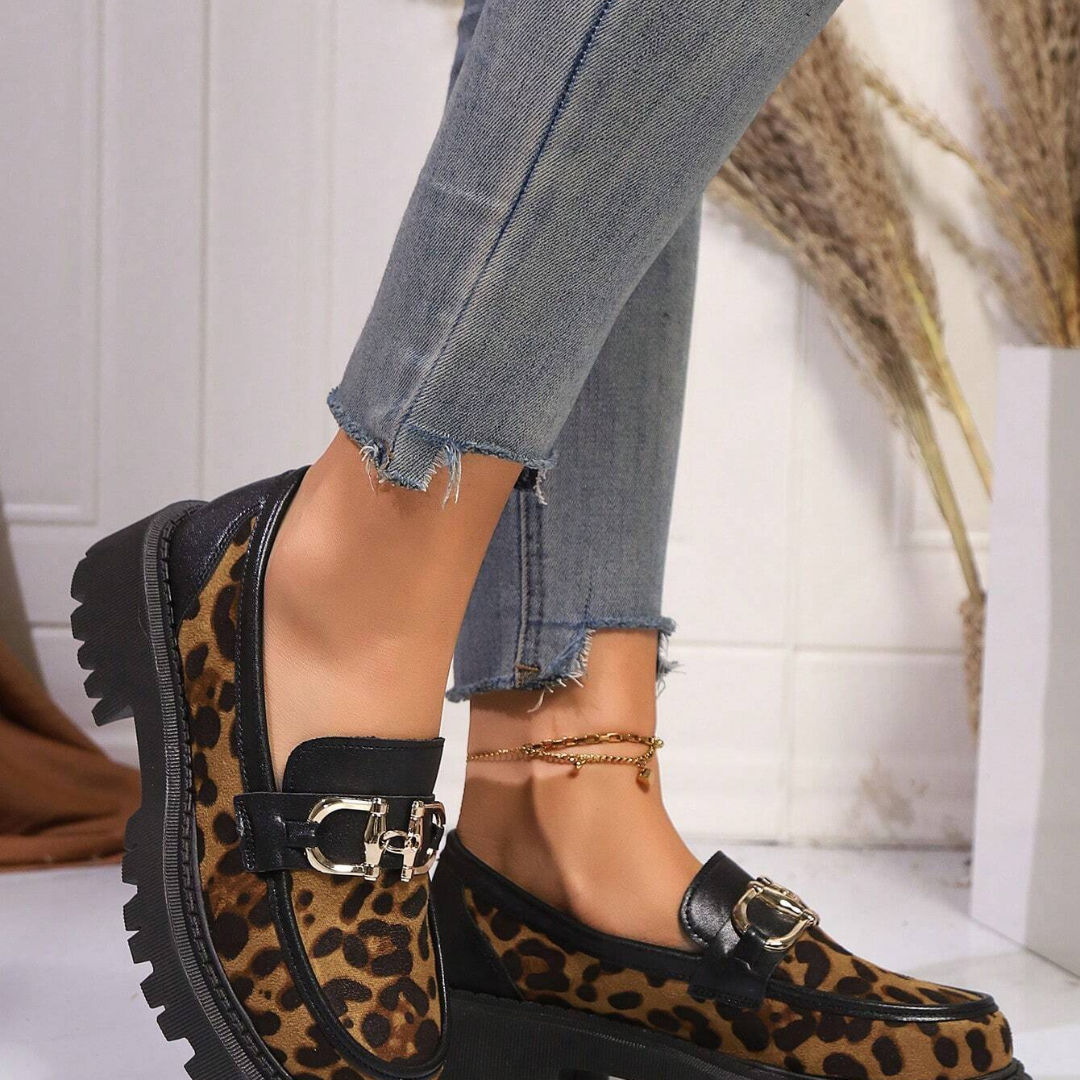 Yvonne™ | Mocassins Léopard Confortables