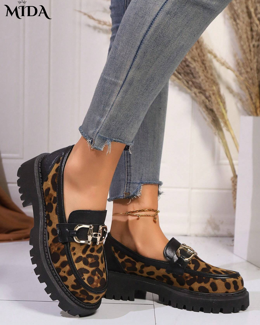 Yvonne™ | Mocassins Léopard Confortables