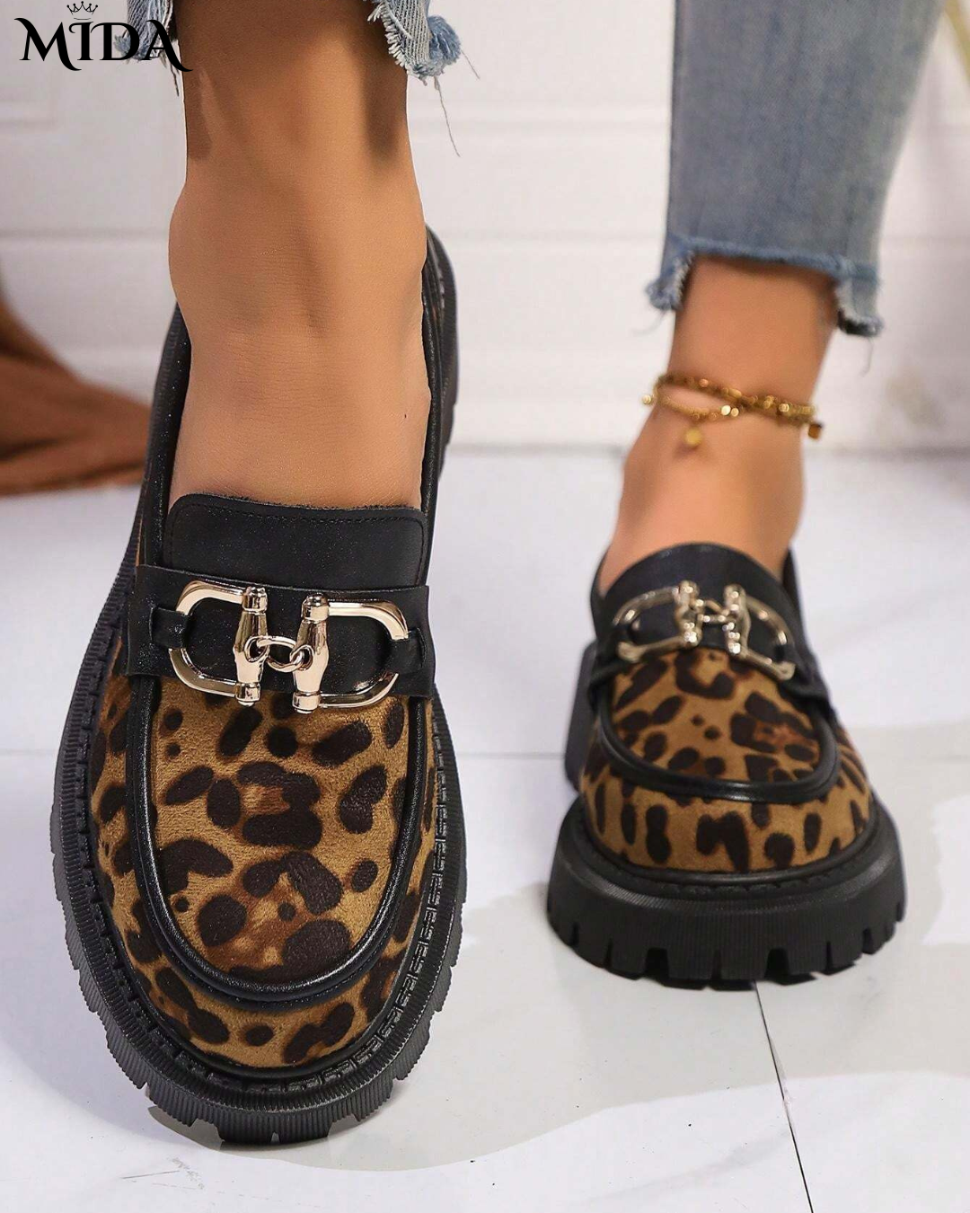 Yvonne™ | Mocassins Léopard Confortables