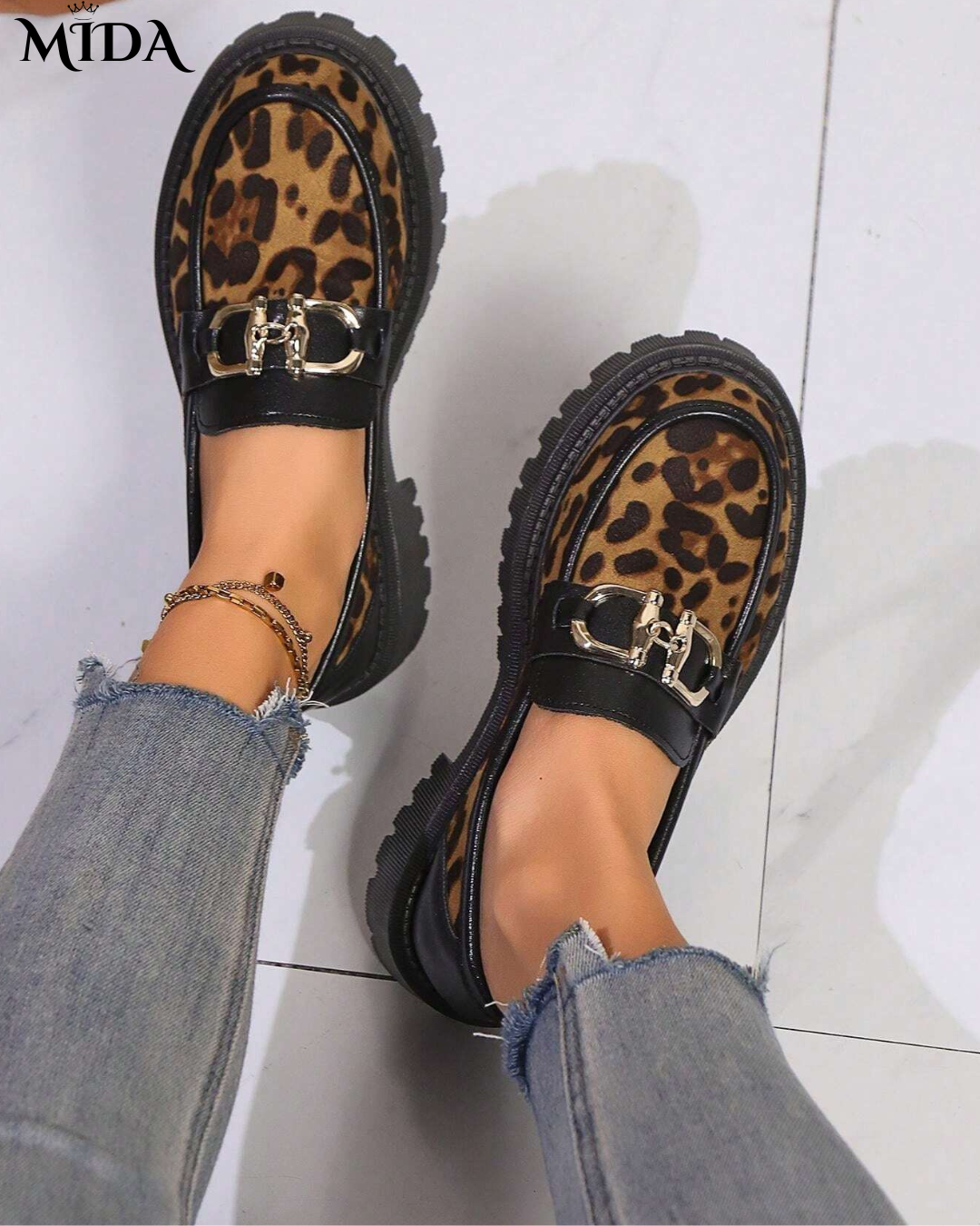 Yvonne™ | Mocassins Léopard Confortables