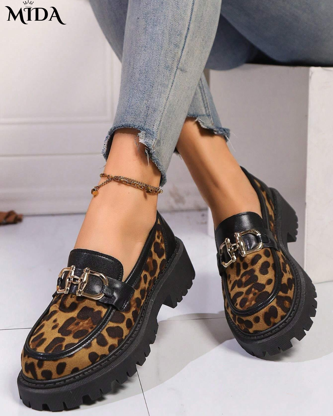 Yvonne™ | Mocassins Léopard Confortables