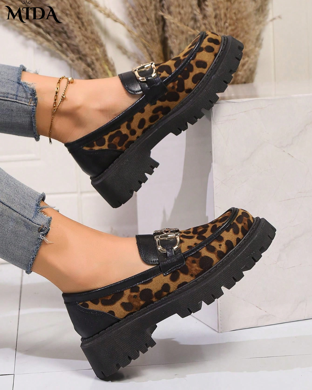 Yvonne™ | Mocassins Léopard Confortables