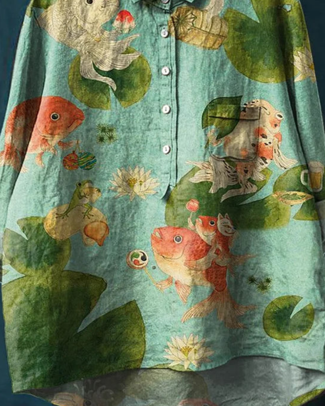 MEGAN™ | FISH PRINT SHIRT