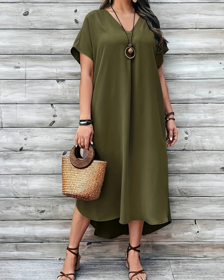HAILEY | ROBE À COL EN V