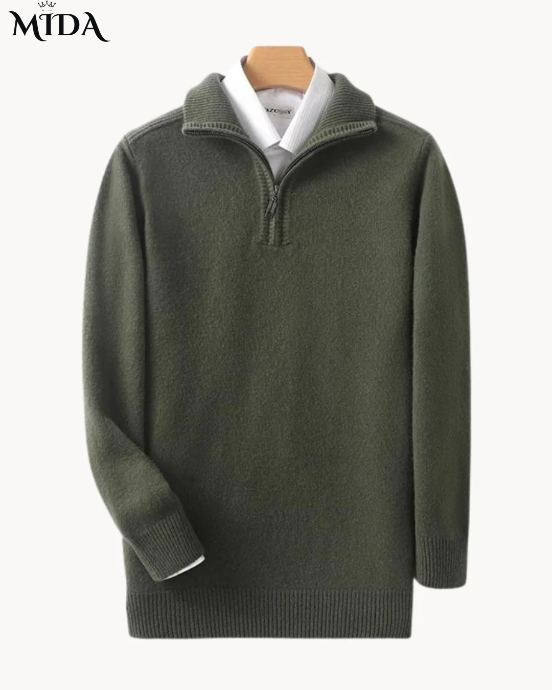 Cato | Wool Quarter Zip Sweater