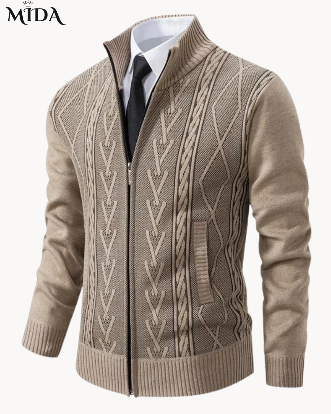 Kai | Modern Knit Zip-Up Sweater
