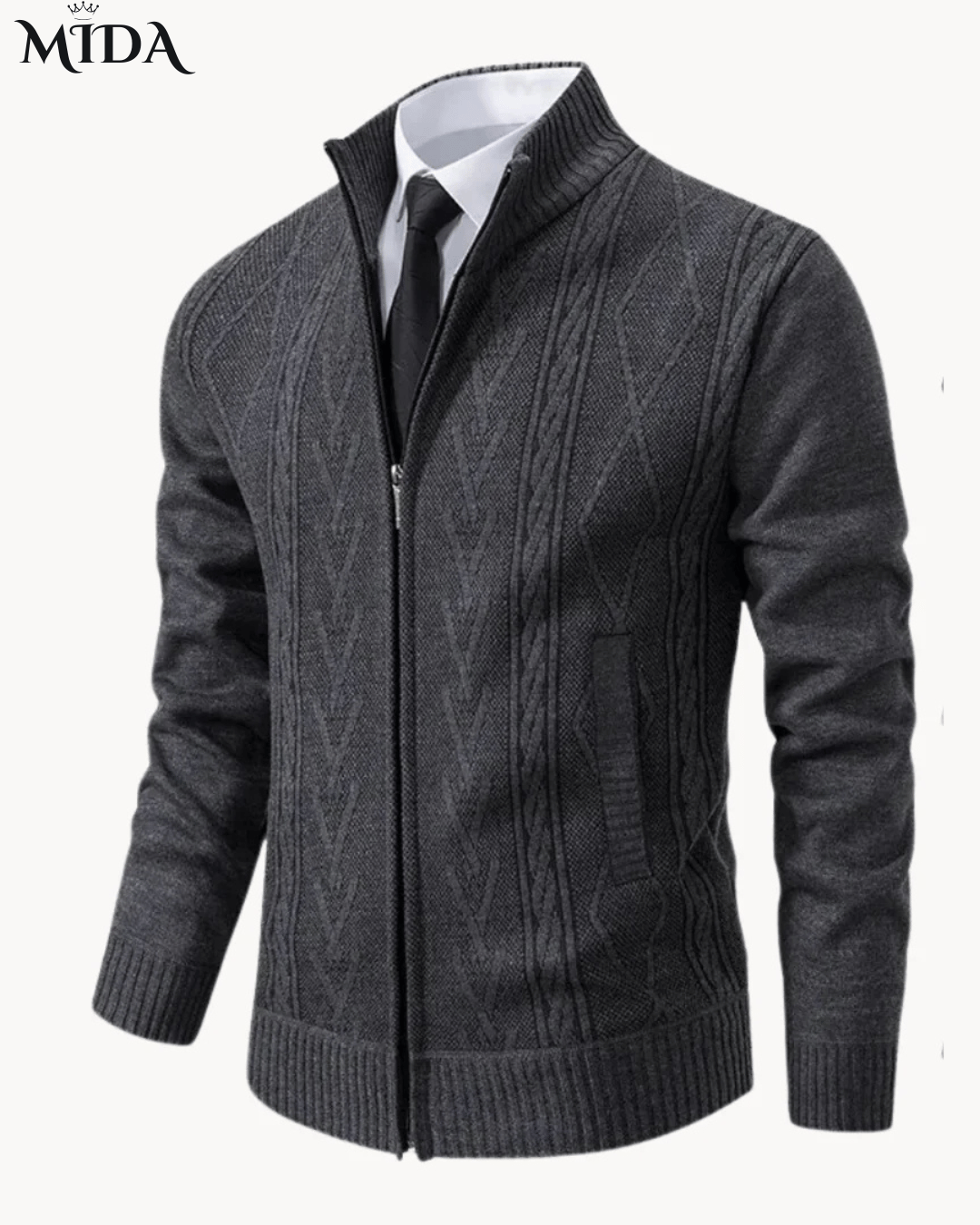 Kai | Modern Knit Zip-Up Sweater