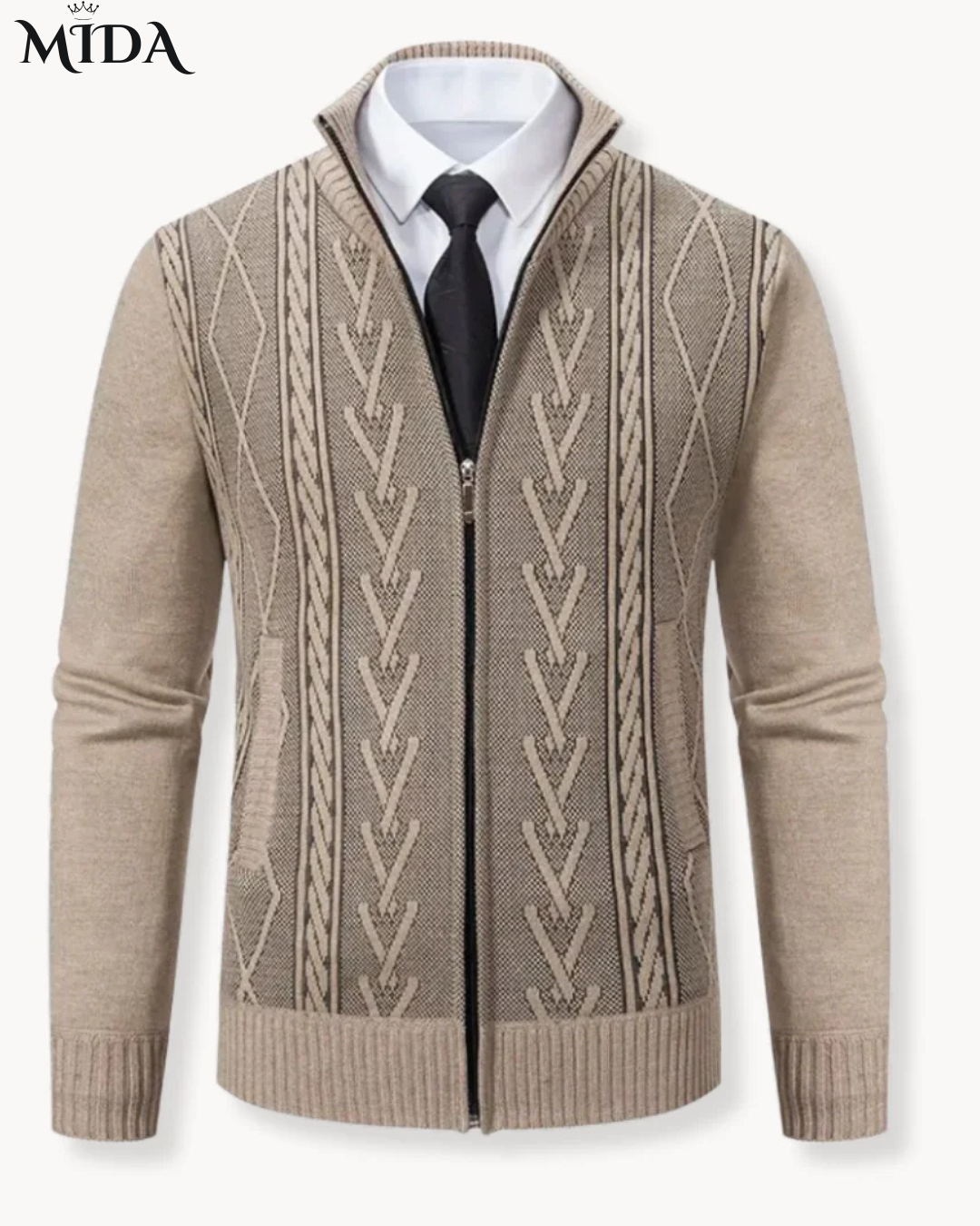 Kai | Modern Knit Zip-Up Sweater