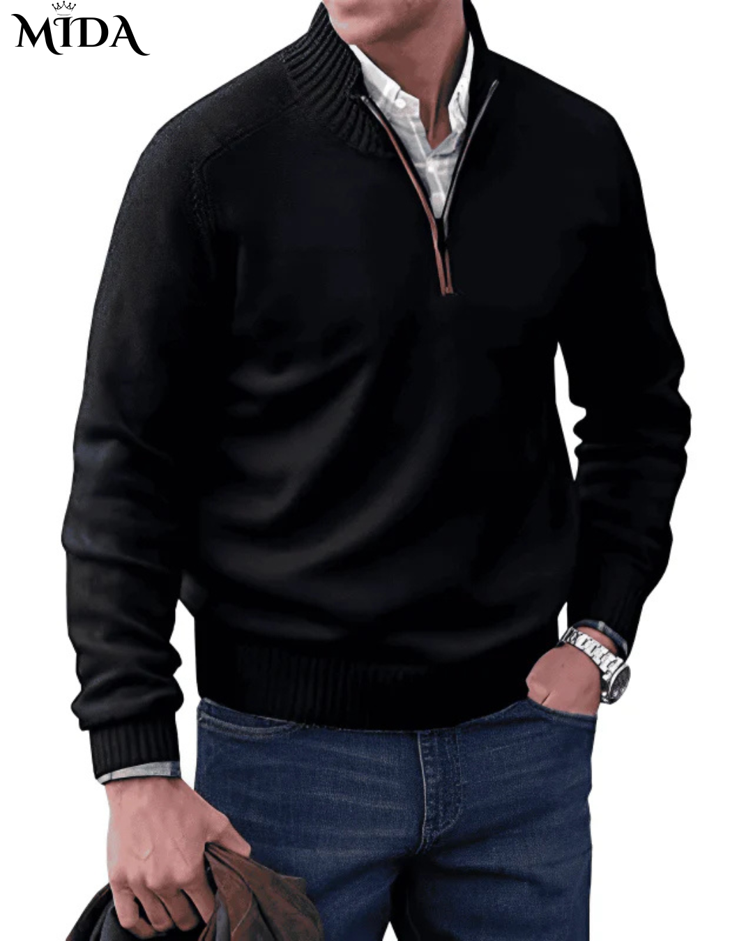 Walter | Stylish  Zipper Sweater