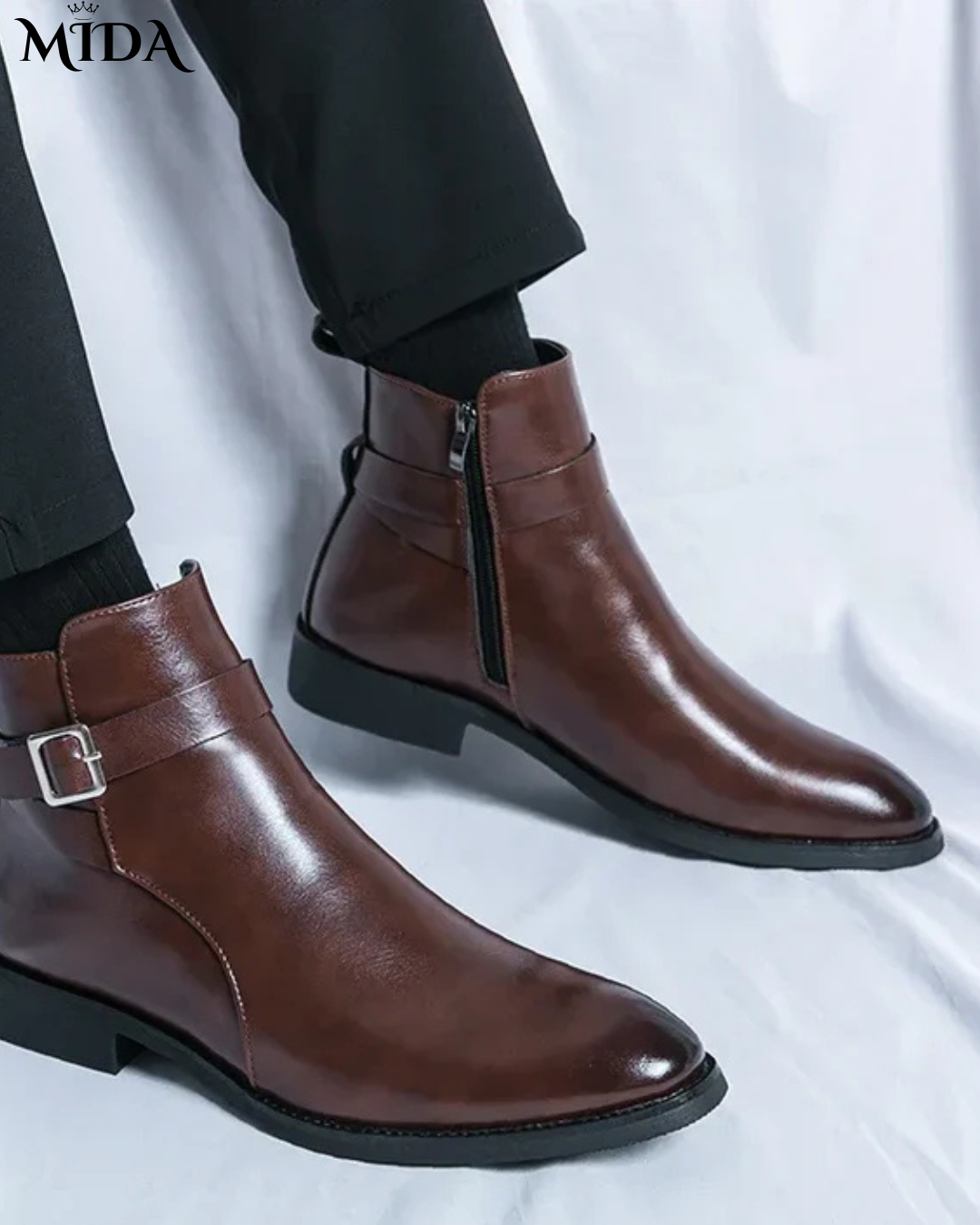 Stride  Genuine Leather Chelsea Boots