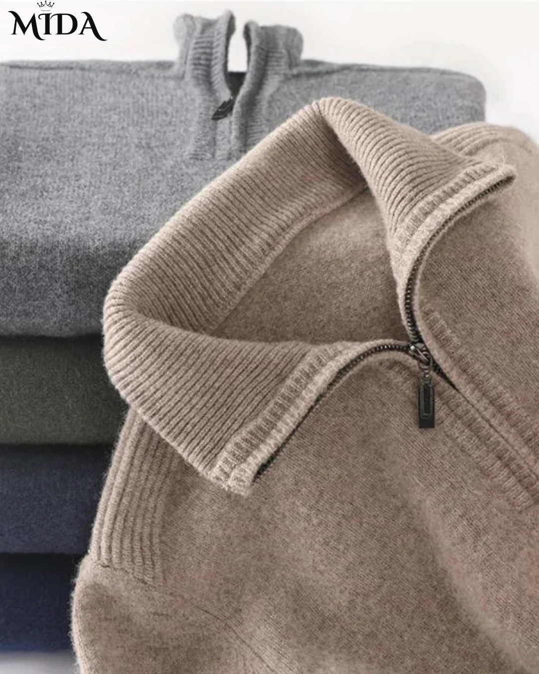 Cato | Wool Quarter Zip Sweater