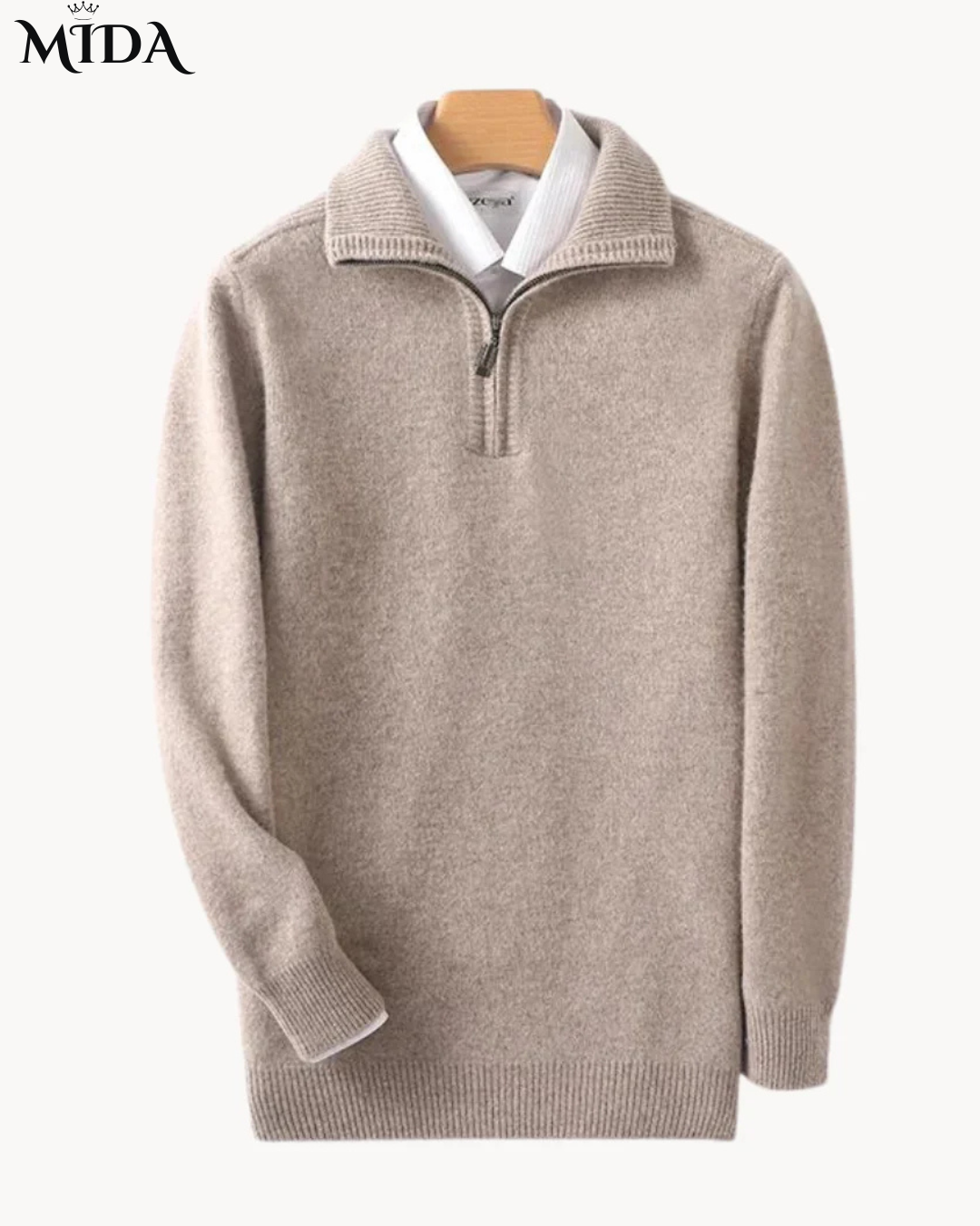 Cato | Wool Quarter Zip Sweater