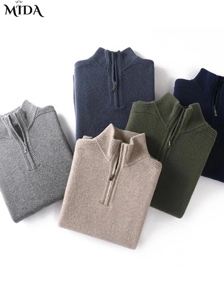 Cato | Wool Quarter Zip Sweater