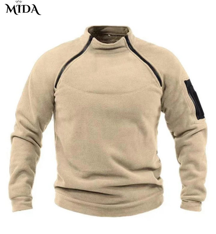 Peter | Military Style Fleece Sweatshirt