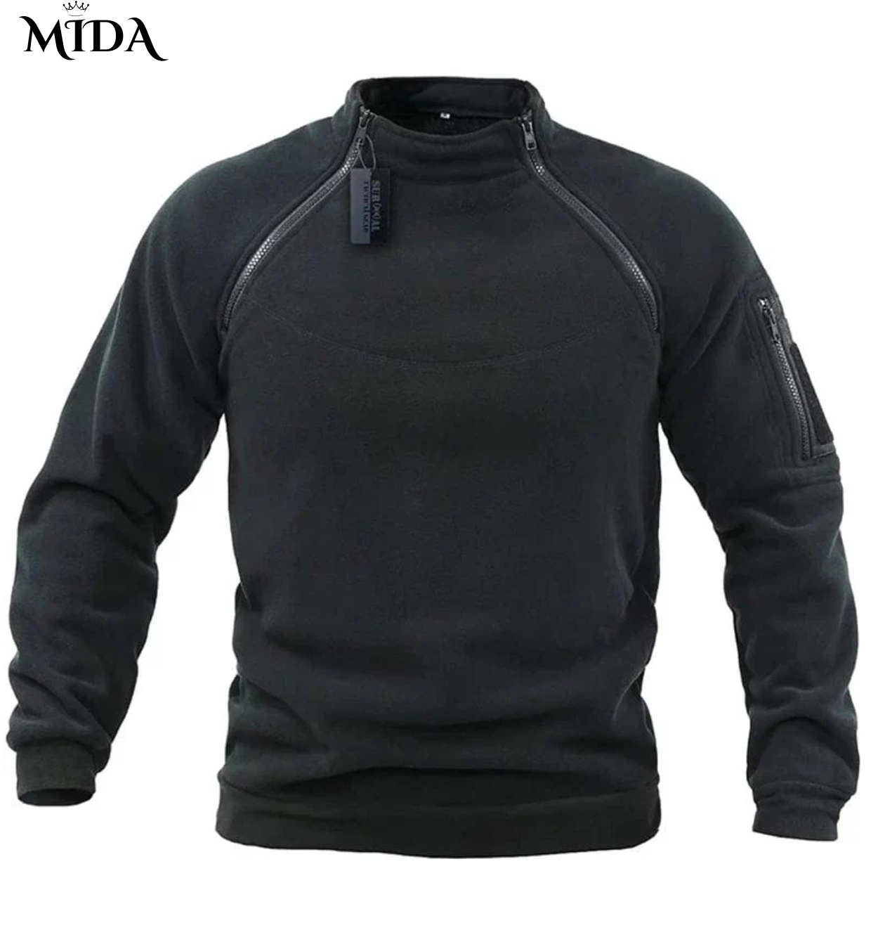 Peter | Military Style Fleece Sweatshirt