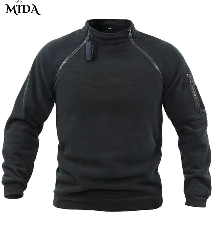 Peter | Military Style Fleece Sweatshirt