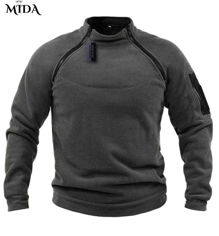 Peter | Military Style Fleece Sweatshirt