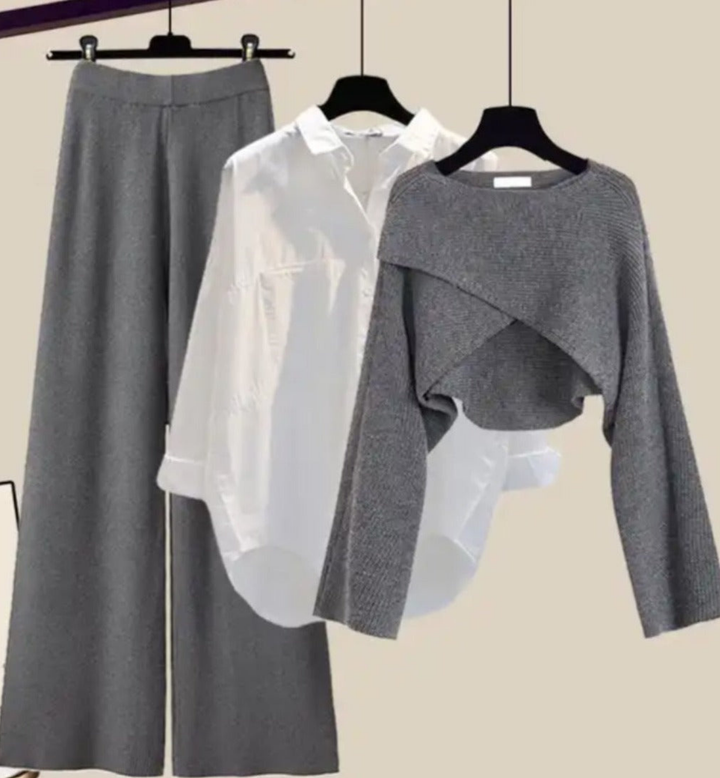 AMINA - RELAXED 3-PIECE COTTON SET