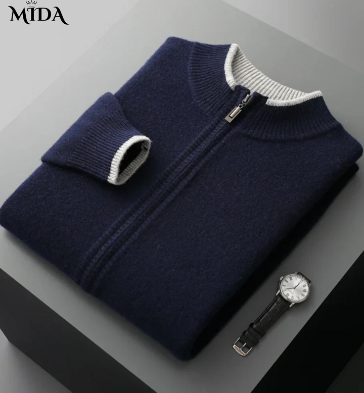 Milo | Merino Wool Zip Sweater